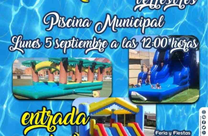 Gran fiesta de hinchables terrestres el 5 de septiembre a las 12 de la mañana en la piscina municipal de Miguelturra ¡gratuita!