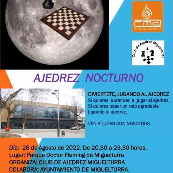 Jornada gratuita especial nocturna de ajedrez el 26 de agosto en Miguelturra