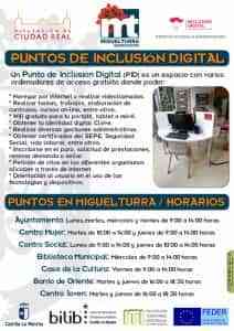 Puntos de Inclusión Digital en Miguelturra y horarios de atención
