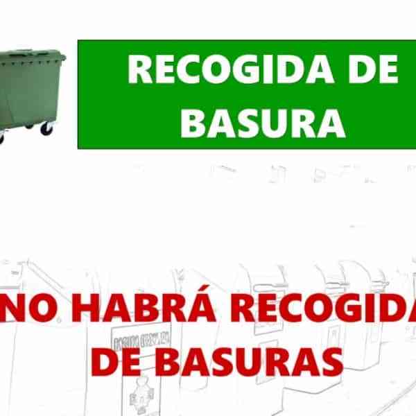 No habrá recogida de basuras la noche del 23 de agosto (martes) al 24 de agosto (miércoles) en Manzanares