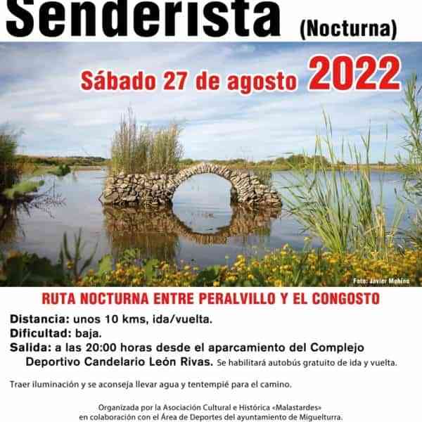 Ruta Senderista Nocturna entre Peralvillo y el Congosto el sábado 27 de agosto