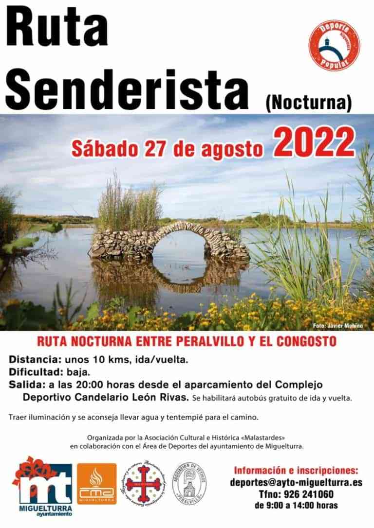 Ruta Senderista Nocturna entre Peralvillo y el Congosto el sábado 27 de agosto