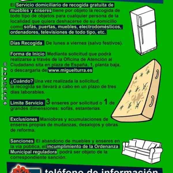 Cómo utilizar el servicio gratuito de recogida de voluminosos en Miguelturra