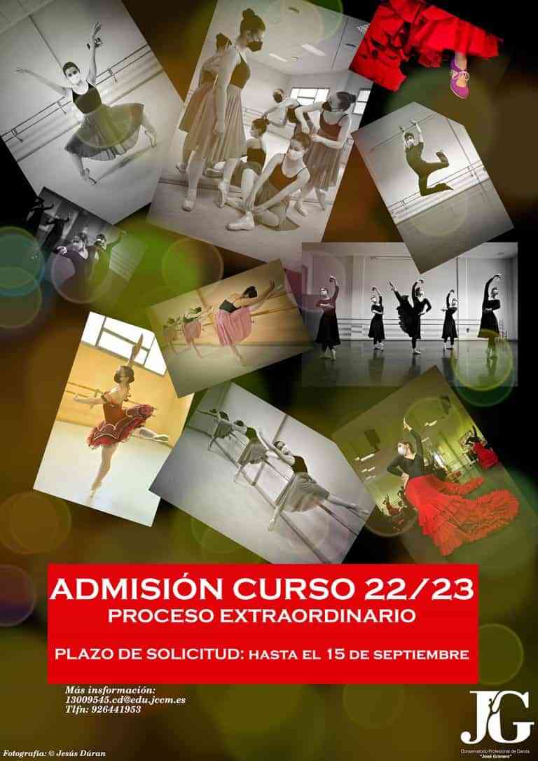 Abierto hasta el 15 de septiembre el plazo para admisión en el Conservatorio Profesional de Danza “José Granero” de Puertollano