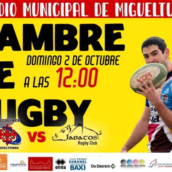 Encuentro amistoso de Arlequines Miguelturra Rugby Club y Jabatos Móstoles Rugby el domingo 2 de octubre en Miguelturra