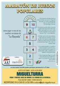 Maratón de Juegos Populares gratuita el 8 de septiembre en Miguelturra para niños y niñas de 4 a 12 años