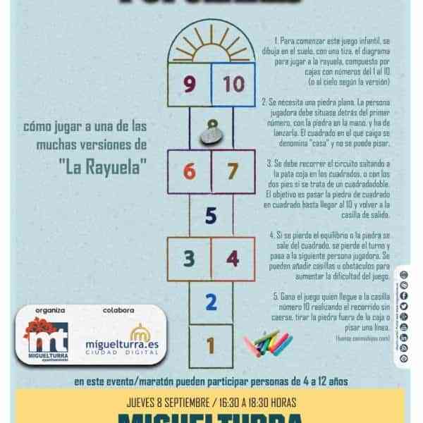 Maratón de Juegos Populares gratuita el 8 de septiembre en Miguelturra para niños y niñas de 4 a 12 años