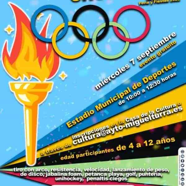 II edición de las Olimpiadas Churriegas el 7 de septiembre dentro de la programación de la Feria y Fiestas de Miguelturra