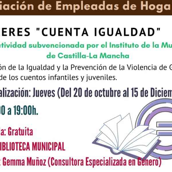 Talleres Cuenta Igualdad del 20 de octubre al 15 de diciembre en el Centro de la Mujer de Miguelturra