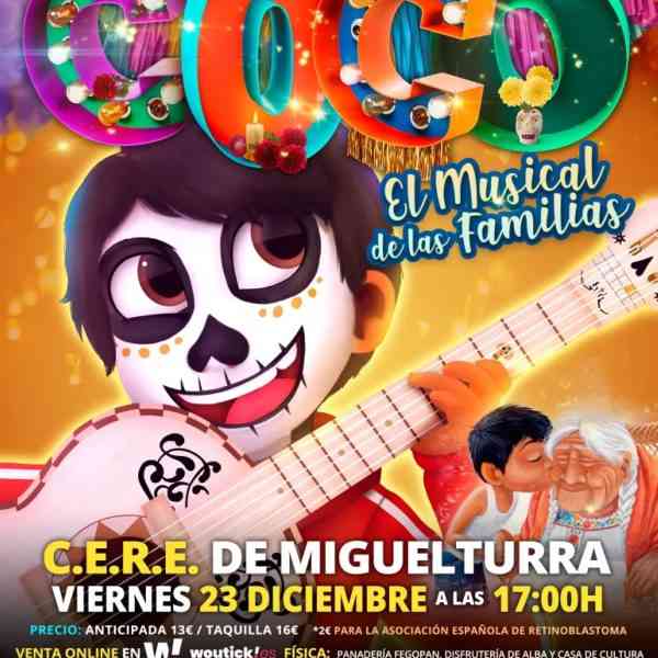 Concierto homenaje solidario a la película de animación de Disney «Coco» en el CERE de Miguelturra el 23 de diciembre de 2022