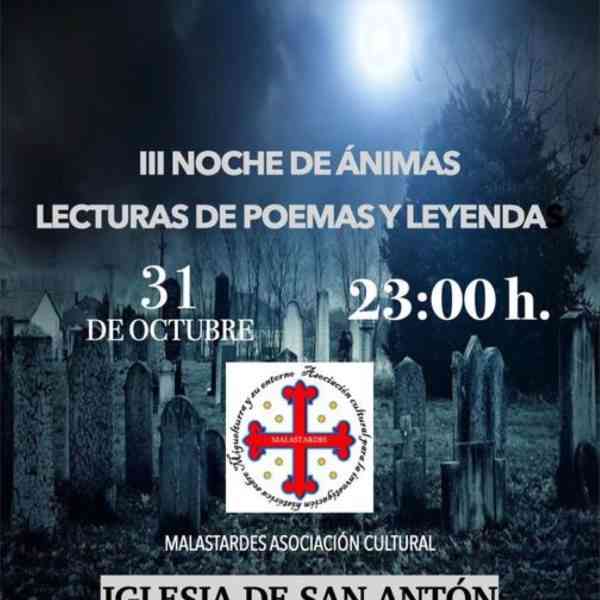 II Noche de Ánimas el 31 de octubre a las 23 horas en la Iglesia de San Antón de Miguelturra con entrada libre y aforo