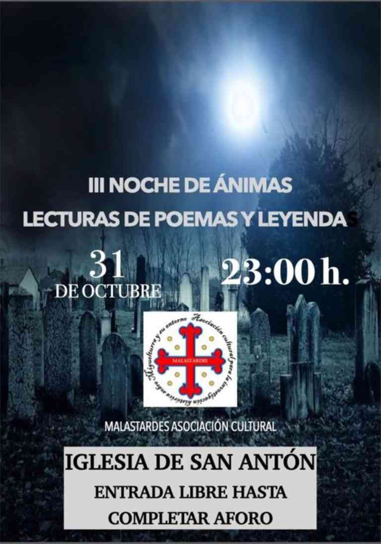 II Noche de Ánimas el 31 de octubre a las 23 horas en la Iglesia de San Antón de Miguelturra con entrada libre y aforo