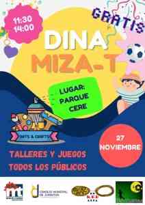 Evento gratuito “Dinamízate” con talleres y juegos para todos los públicos este domingo 27 de noviembre en Miguelturra