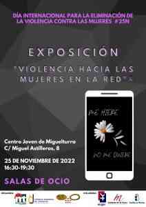Exposición “Violencia hacia las mujeres en la red” en las salas de Ocio del Centro Joven de Miguelturra