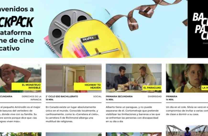 La plataforma digital Backpack de cine educativo y social para el profesorado y alumnado de los centros públicos de Miguelturra