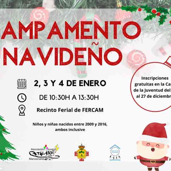 Campamento navideño gratuito para niños y niñas nacidas entre 2009 y 2016 (ambos inclusive) el 2, 3 y 4 de enero en Manzanares