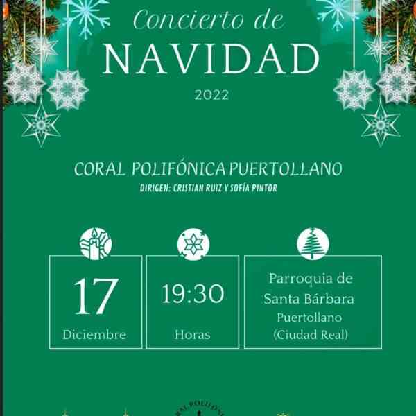 Concierto de Navidad de la Coral Polifónica Puertollano este sábado 17 de diciembre en la parroquia de Santa Bárbara