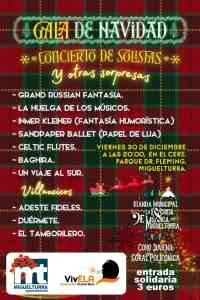 Gala Benéfica de Navidad de la Banda Municipal, Coro Juvenil y Coral Polifónica el  30 de diciembre de 2022 en el CERE de Miguelturra