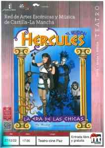 Espectáculo “Hércules, el musical; la era de las chicas” este 27 de diciembre en el Teatro Cine Paz de Miguelturra