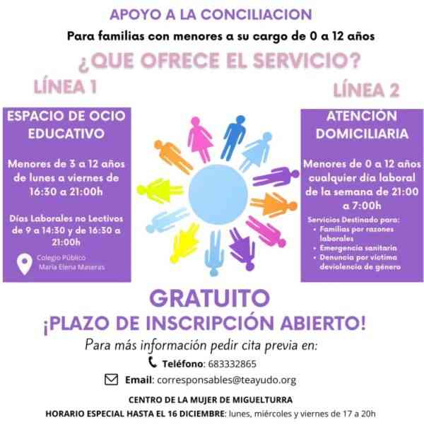 Ya está abierto el plazo de inscripción gratuito para el Plan Corresponsables para todas las familias de Miguelturra