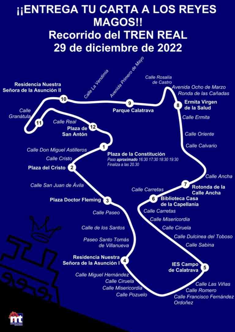 El Tren Real recogerá el 29 de diciembre a partir de las 16:30 en Miguelturra las cartas para sus Majestades los Reyes Magos de Oriente