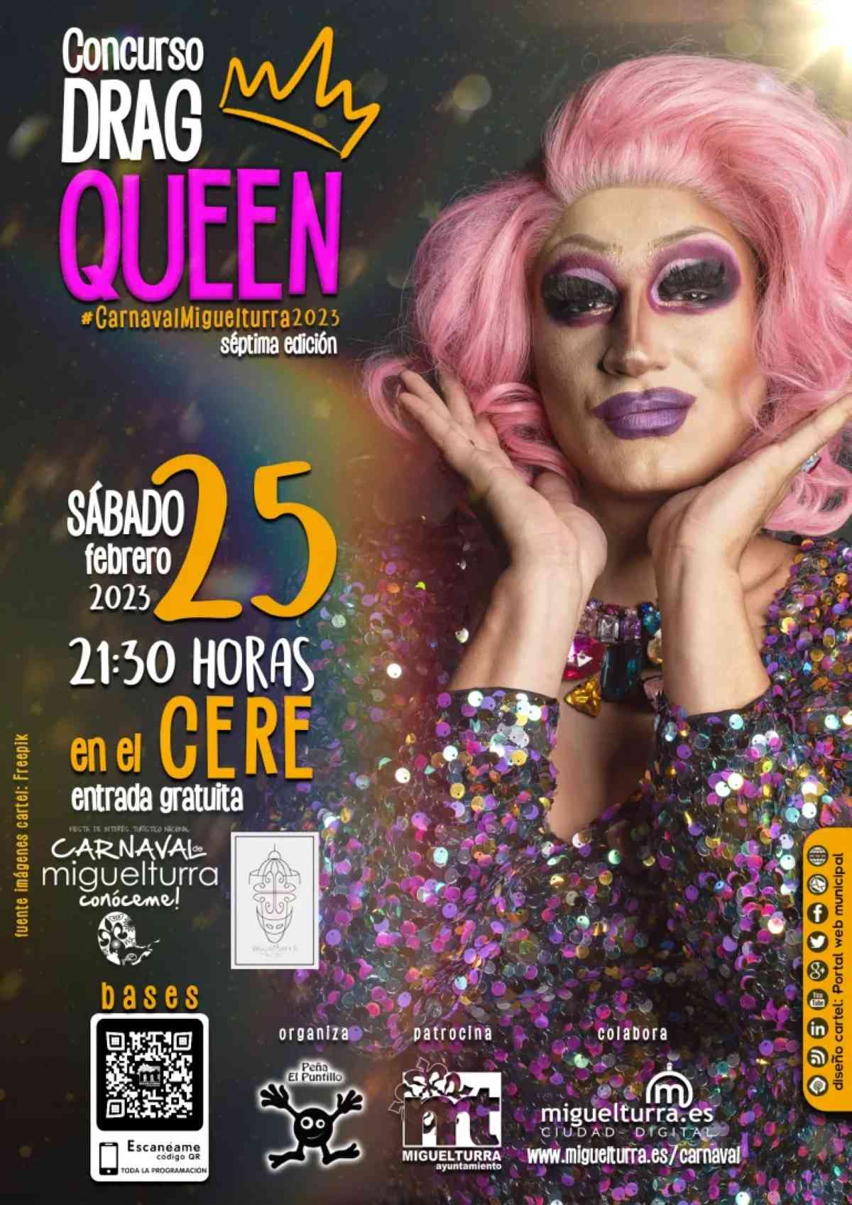 VII Concurso de Drag Queen del Carnaval de Miguelturra 2023 tiene abierta la inscripción hasta el 24 de febrero