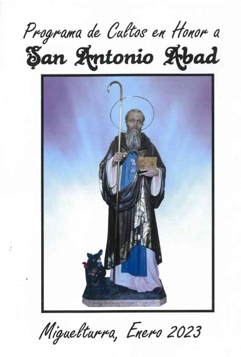 Actos religiosos y culturales de la festividad de San Antonio Abad del 10 al 16 de enero en Miguelturra