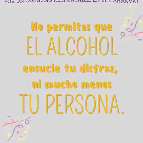 Campaña de prevención «No permitas que el alcohol ensucie tu disfraz ni mucho menos tu persona» para el Carnaval 2023 de Miguelturra