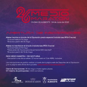 Ya puedes inscribirte para participar en el Medio Maratón y el Pack Media + 10K en Albacete ¡participa!