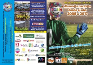 22º edición del Campus de Fútbol 2023 de Miguelturra del 26 de junio al 1 de julio