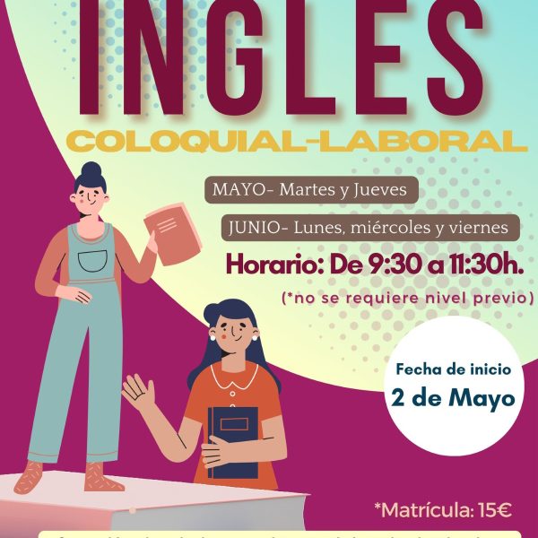 Curso práctico de inglés: coloquial-laboral en el Centro de la Mujer de Miguelturra inicia el 2 de mayo