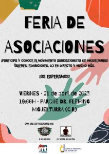 La Feria de Asociaciones se celebrará el 21 de abril a partir de las 19:00 horas en el parque Doctor Fleming de Miguelturra