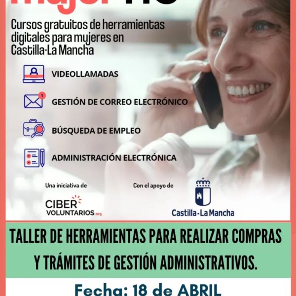 2 talleres gratuitos de herramientas digitales del Programa “Mujer TIC” en el Centro de la Mujer de Miguelturra inscripción hasta el 14 de abril
