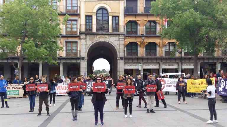 Manifestación convocada por la Coordinadora Antitaurina de Castilla-La Mancha el 14 de mayo en Cuenca.