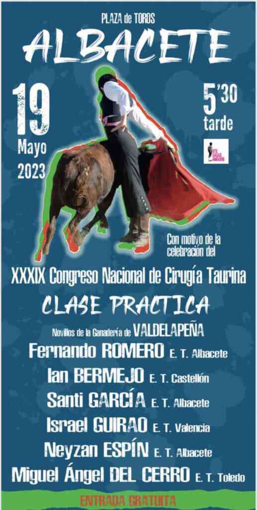 Clase práctica de alumnos de Escuelas Taurinas de Albacete el 19 de mayo