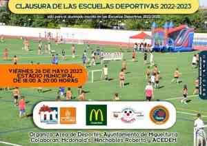 La clausura de las Escuelas Deportivas Municipales de Miguelturra se celebrará con una fiesta muy especial el viernes 26 de mayo