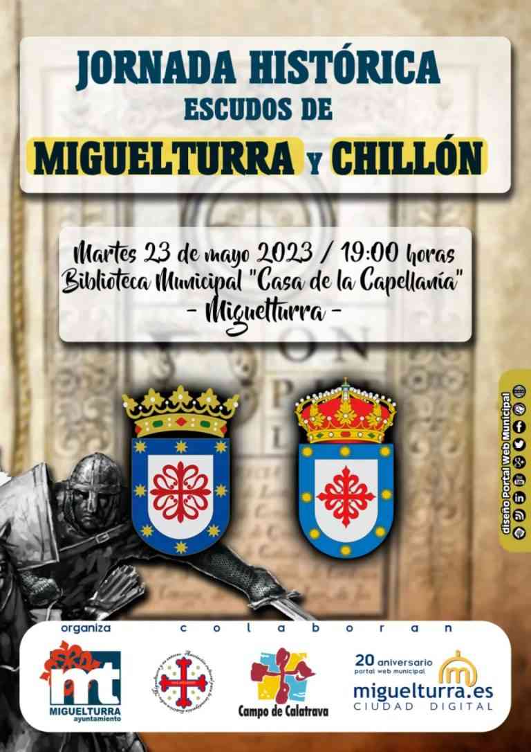 Jornada histórica sobre los escudos heráldicos de Miguelturra y Chillón en biblioteca “Casa de la Capellanía” de Miguelturra el 23 de mayo