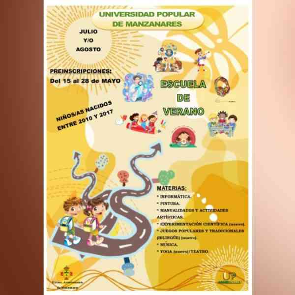Preinscripciones de la Escuela de Verano de la UP de Manzanares hasta el  28 de mayo
