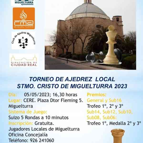 Torneo de Ajedrez local Santísimo Cristo de la Misericordia el 5 de mayo en Miguelturra