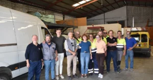 Laura Arriaga se despida de los trabajadores y trabajadoras del área de Servicios Generales