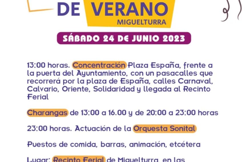 IV Carnaval de Verano de Miguelturra el 24 de junio con variadas y atractivas actividades para todos y todas