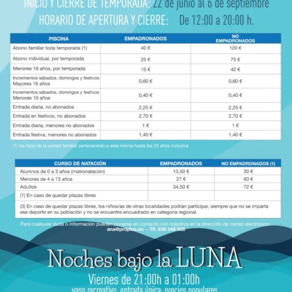 El 22 de junio abre sus puertas la Piscina Municipal  de Miguelturra estas son las  tarifas, descuentos, bonificaciones y cursos