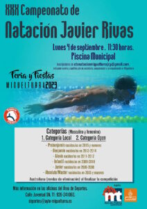 Campeonato de Natación «Javier Rivas” el  4 de septiembre en la Piscina Municipal de Miguelturra
