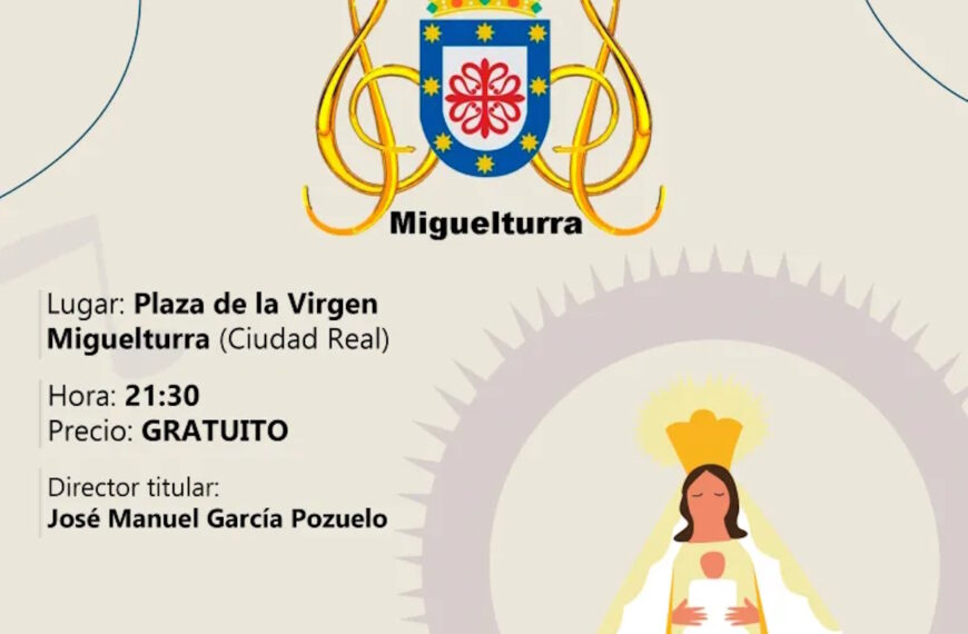 Concierto gratuito de fiestas de la Banda Sinfónica de Miguelturra en honor a la Virgen de la Estrella el 10 de septiembre