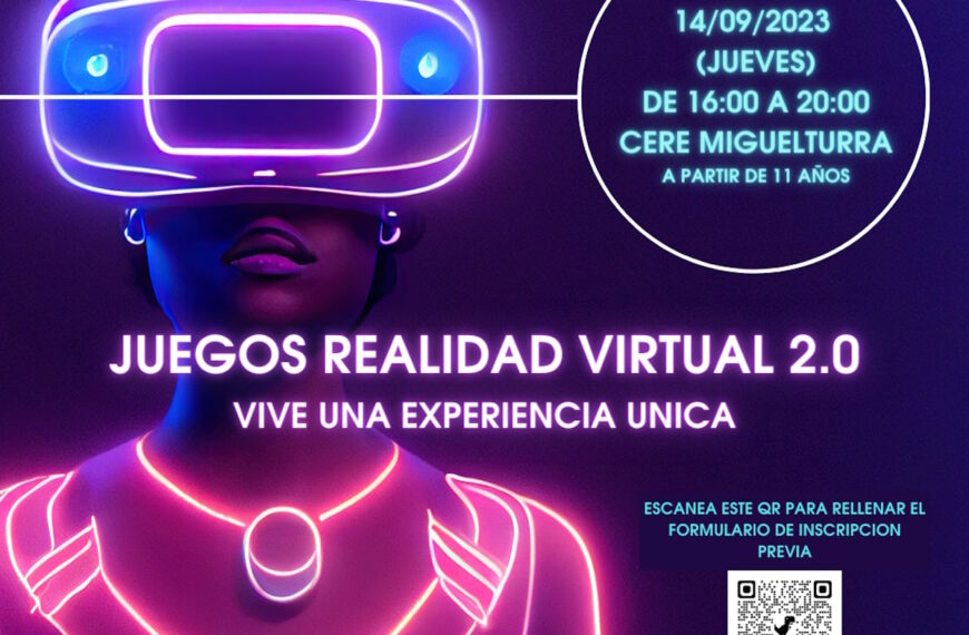 Jornada de juegos de realidad virtual 2.0 el 14 de septiembre para jóvenes de Miguelturra por la Ferias y Fiestas 2023