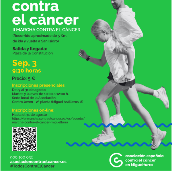 II Marcha Solidaria contra el Cáncer el próximo 3 de septiembre en Miguelturra