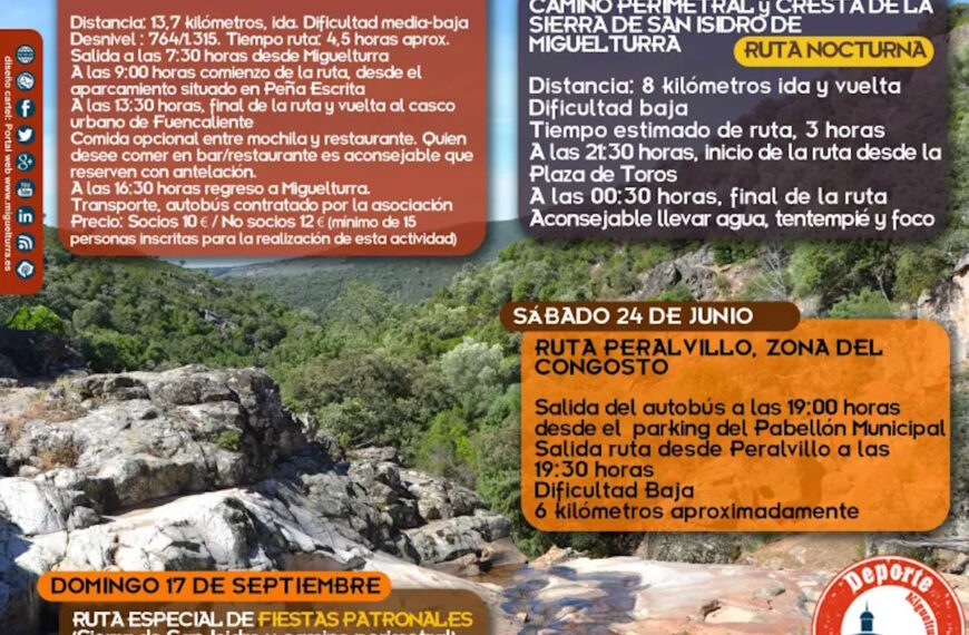 Ruta especial de Fiestas Patronales Paseando por Miguelturra (Sierra de San Isidro y camino perimetral) el 17 de septiembre