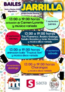 Vuelven los tradicionales «Bailes de la Jarrilla» al parque Doctor Fleming de Miguelturra  del 7  al 10 de septiembre