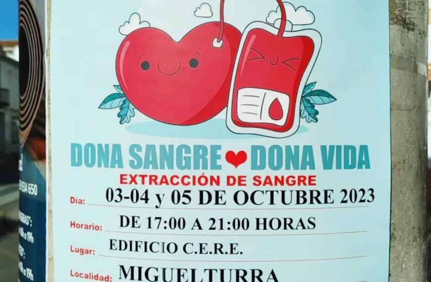 Jornadas de donación de sangre el 3, 4 y 5 de octubre de 2023 en el CERE de Miguelturra