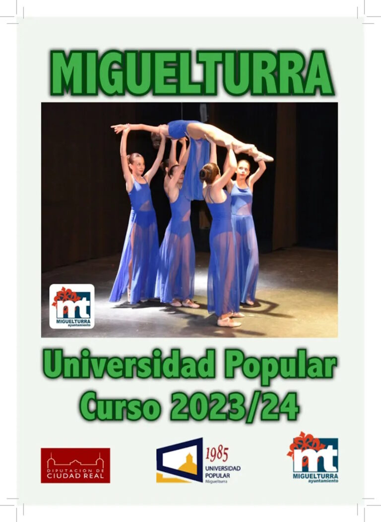 Período de matriculación para el curso 2023/2024 en la Universidad Popular de Miguelturra del 12 al 19 de septiembre